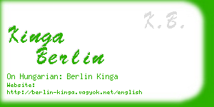 kinga berlin business card